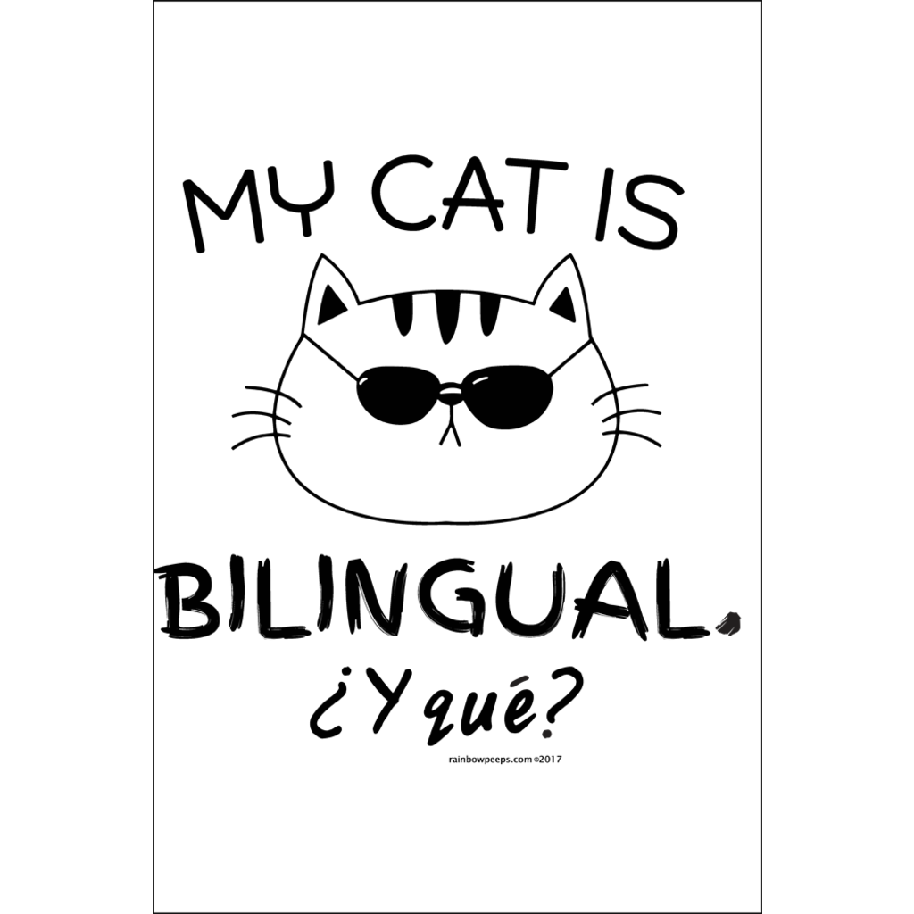 MY CAT IS BILINGUAL Poster