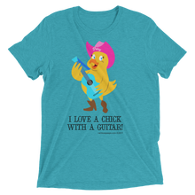 I LOVE A CHICK WITH A GUITAR Unisex T shirt