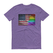 USA & LGBT PRIDE FLAGS UNISEX T SHIRT
