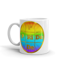 PRIDE Gold Letters on Rainbow Background Exclusive Design Coffee Mug