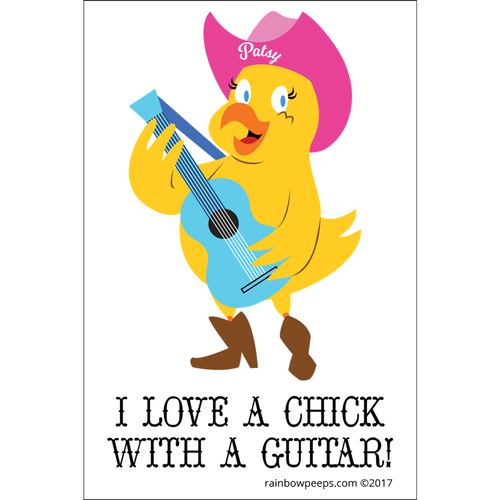 I LOVE A CHICK WITH A GUITAR! Poster