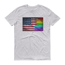 USA & LGBT PRIDE FLAGS UNISEX T SHIRT