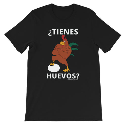 ¿TIENES HUEVOS? Cocky Rooster Short Sleeve T-shirt