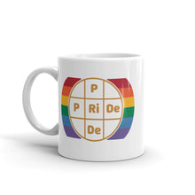 PRIDE Exclusive Design Gold Letters on White Cup with Rainbow Colors on Sides
