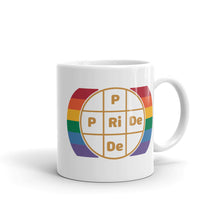 PRIDE Exclusive Design Gold Letters on White Cup with Rainbow Colors on Sides