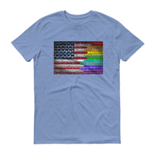 USA & LGBT PRIDE FLAGS UNISEX T SHIRT