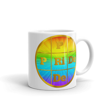 PRIDE Gold Letters on Rainbow Background Exclusive Design Coffee Mug